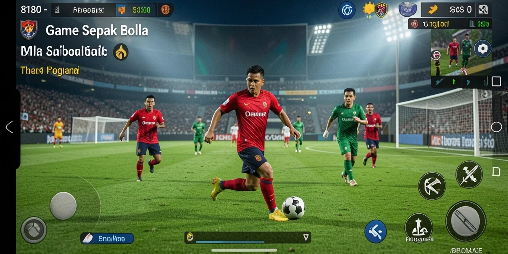 Tampilan gameplay menarik dari 8180 dengan aksi sepak bola yang seru.