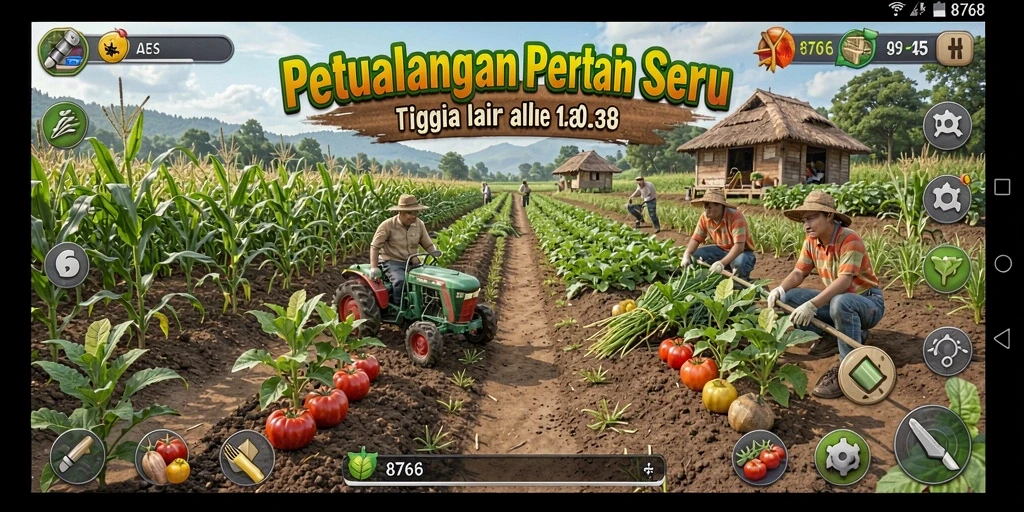 Screenshot 8768 menunjukkan pengalaman bertani yang mendebarkan.