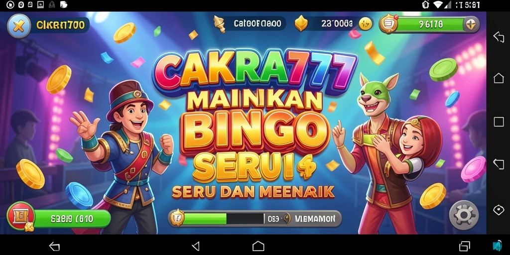 Screenshot gameplay Bingo CAKRA777 dengan antarmuka yang menarik.