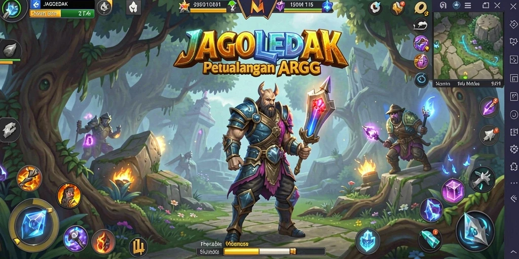 Tampilan action seru di dalam gameplay JAGOLEDAK.