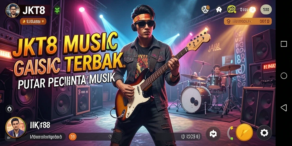Screenshot JKT8 menampilkan gameplay musik yang seru dan interaktif.