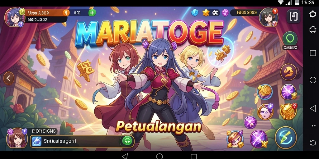 Tampilan gameplay dari MARIATOGEL yang penuh aksi dan petualangan.