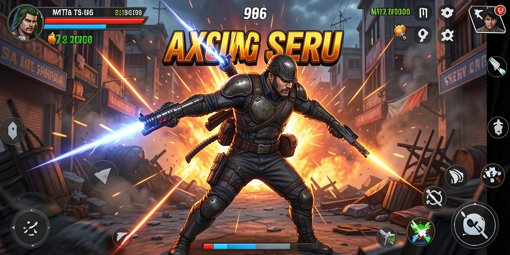 Tampilan gameplay seru di MT966 dengan aksi yang mendebarkan.