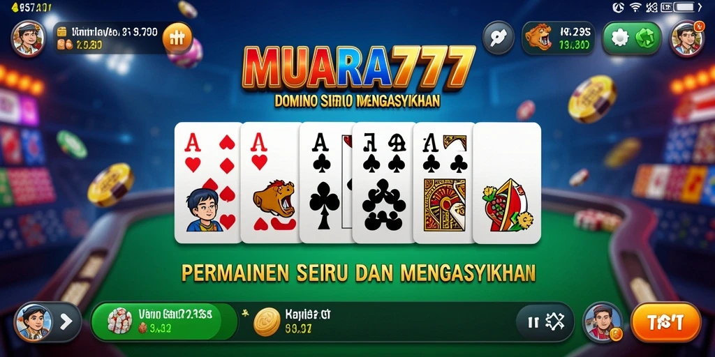 Tampilan gameplay Domino yang seru dan interaktif.