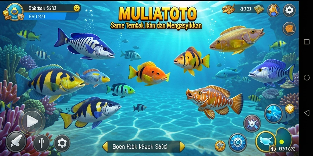 Screenshot menunjukkan gameplay seru Tembak Ikan di MULIATOTO.