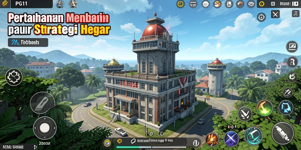 Gameplay seru dari PG11 yang menampilkan menara perang yang strategis.