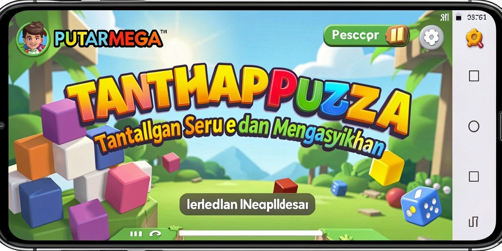 Screenshot gameplay PUTARMEGA menampilkan teka-teki seru yang menggugah.