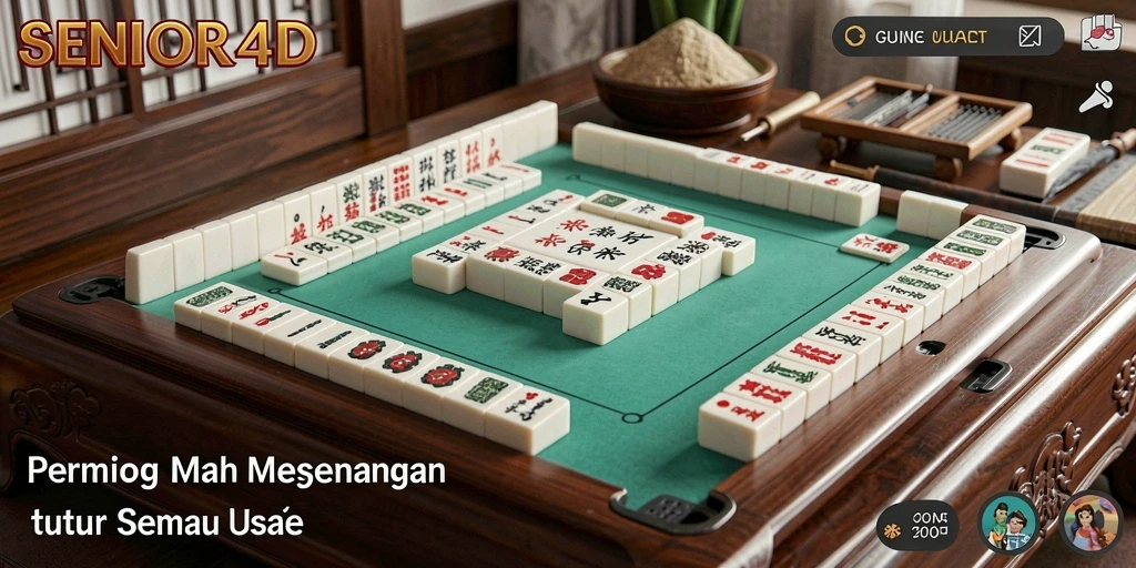 Screenshot gameplay menunjukkan suasana seru permainan Mahjong.
