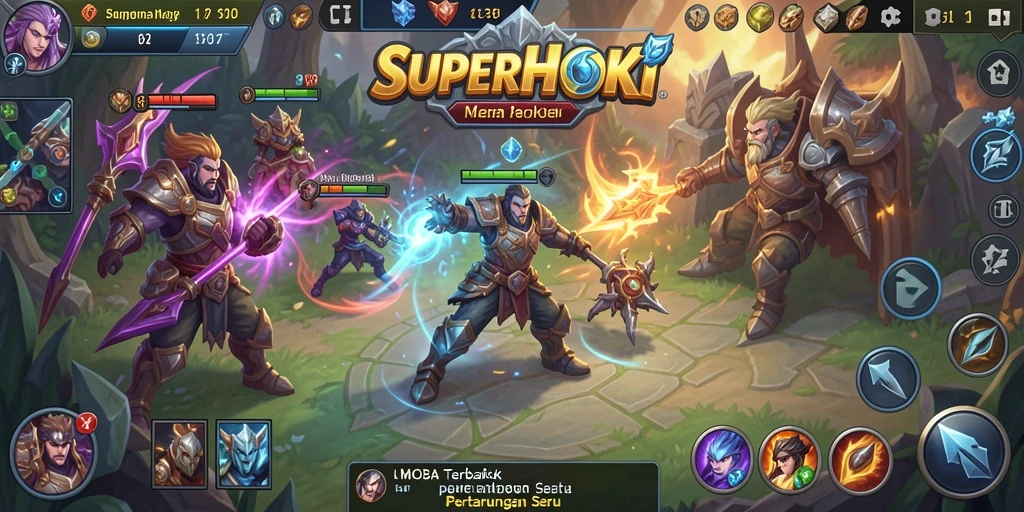 Tampilan menarik dari gameplay SUPERHOKI yang memukau.
