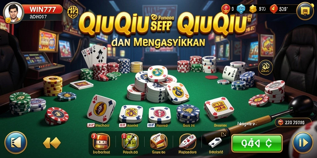 Tampilan menarik dari gameplay QiuQiu di WIN777.